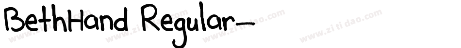 BethHand Regular字体转换